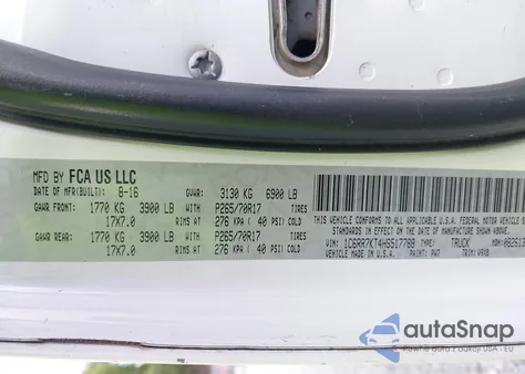 2017 Ram 1500 Express из США, поврежденный, VIN 1C6RR7KT4HS517788